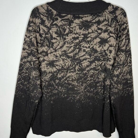 EXCELLENT CONDITION SMALL ATHLETA JACQUARD FLORAL OMBRÉ MERINO WOOL CREW SWEATER - Picture 4 of 8